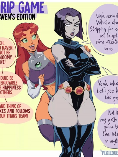Pixiqueenie – Strip Game: Raven (Teen Titans)