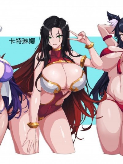 [新桥月白日语社] [hellaP] 누구한테 펠라를 받고 싶으신가요? 케이틀린, 카타리나, 아리 (リーグ・オブ・レジェンズ) [中国翻訳]