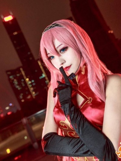 《VOCALOID》世纪末舞厅 luka 红玉旗袍 C O S P L A Y