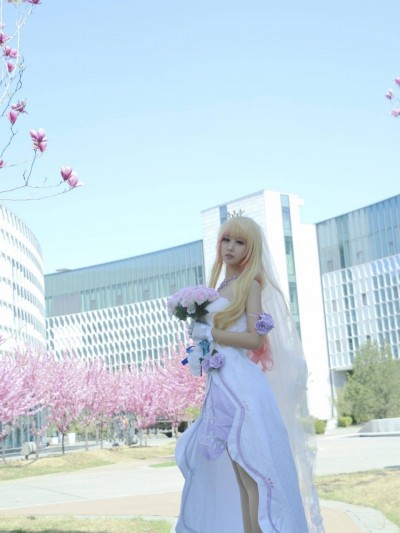《MACROSS F》 银河妖精 SherylNome婚纱 C O S P L A Y