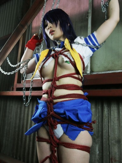 一骑当千系列之关羽云长锁链红绳捆绑COSPLAY