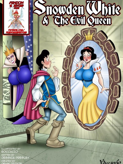 Snowden White and The Evil Queen by Devin Dickie