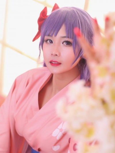 《Fate stay night》间桐樱樱花色浴衣和服 C O S P L A Y