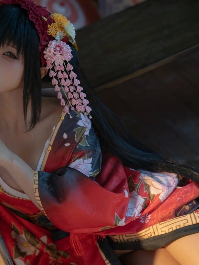 Chunmomo (蠢沫沫) cosplay Kurumi Tokisaki Kimono – Date A Live
