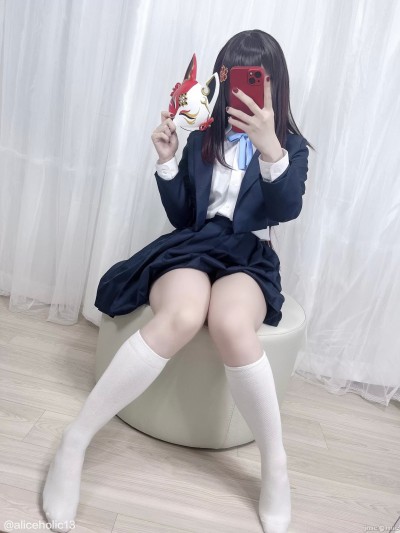 [Aliceholic13]花火制服コスで電マ＆バイブオナ♡大量潮吹きぶっかけ連続絶頂動画＆裏垢風写真集セット