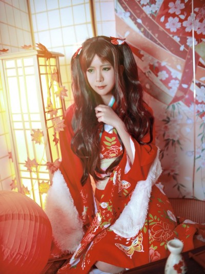 远坂凛新年快乐和服 C O S