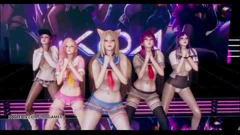 [MMD] Hello Venus - Wiggle Wiggle 脫衣舞 Ahri Akali Kaisa Evelynn Seraphine KDA
